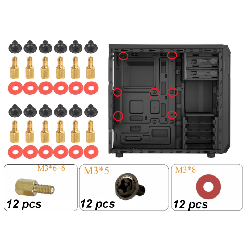 Kit Tornillos Riser Standoff Para Placa Base, Board Atx