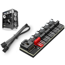 Hub Controladora splitter PWM Para Ventilador 5 Salidas