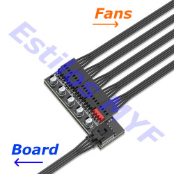 Hub Controladora splitter PWM Para Ventilador 5 Salidas