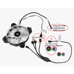 Splitter RGB Para 3 Ventiladores PC gamer