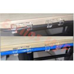 Clips Transparentes Organizador De Cables Con Adhesivo X 20 Pcs