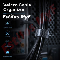 Organizador Cables Velcro adhesivo rollo 5 metros