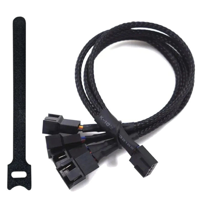 Cable hub PWM 4 Pines Splitter Cooler Para 4 Ventiladores